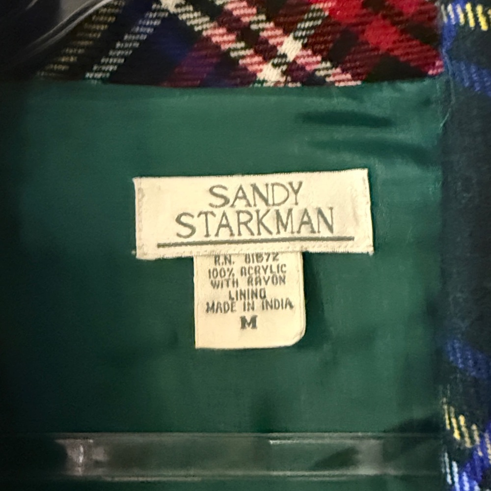 Sandy Starkman Preppy Colorful Plaid Blazer🔥 - Picture 3 of 16